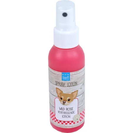 Lief! Lifestyle vachtlotion Wild Rose 100 ml sprayflacon pH-neutraal leave-in formule met wilde rozengeur geschikt voor doodles en honden met gevoelige huid inclusief puppy's