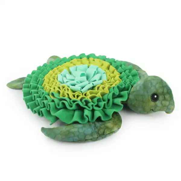 AFP Dig It Treat Mat Zeeschildpad snuffelkleed hond zacht fleece ruches droogvoer traktaties rustiger eten mentale uitdaging
