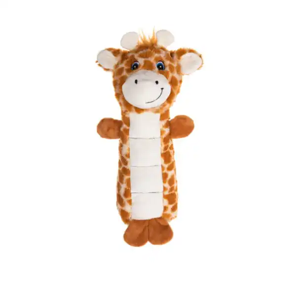 Growl Belly Busters Ginny de Giraffe – Een sterke hondenknuffel met een grote ronde buik en Ruff Guard Technology.