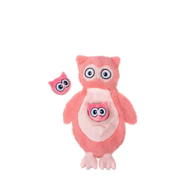 Growl Sidekicks Hoot en Hootlet – Een interactieve set van een grote en kleine uil hondenknuffel met Ruff Guard Technology.