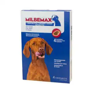 Milbemax kauwtabletten hond groot – Effectieve ontworming met kipsmaak voor volwassen doodles.