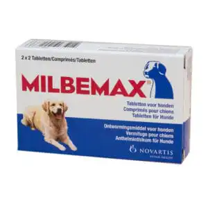 Milbemax tabletten hond groot – Betrouwbare breedspectrum ontworming voor volwassen doodles vanaf 5 kg.