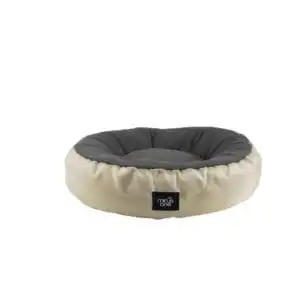 Minus One Snuggle Pet Bed Grey – Een comfortabele en duurzame grijze hondenmand van gerecycled materiaal.