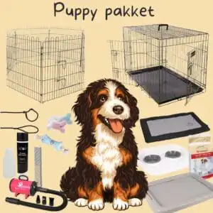 Puppy Pakket essentiële start met waterblazer bench puppyren deken trainingsmat shampoo speelgoed en meer alles voor een veilige comfortabele en schone start met jouw pup samengesteld door ervaren fokkers