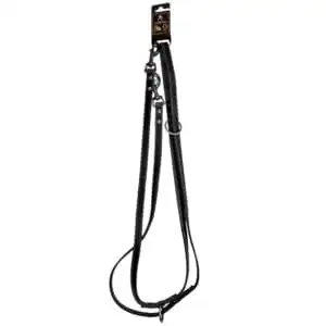 Spotted Pro Leren Trainingslijn Zwart - Extra lange en soepele leren trainingsriem voor honden