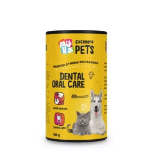 Excellent Pets Dental Oral Care Poeder 60 gram aanvullend diervoeder voor honden en katten met gedroogde kruiden en groenten ter ondersteuning van het verminderen van tandsteenvorming verbetering van de conditie van het tandvlees en vermindering van slechte adem al resultaat binnen 1 tot 2 weken verkrijgbaar in 60 gram en 140 gram