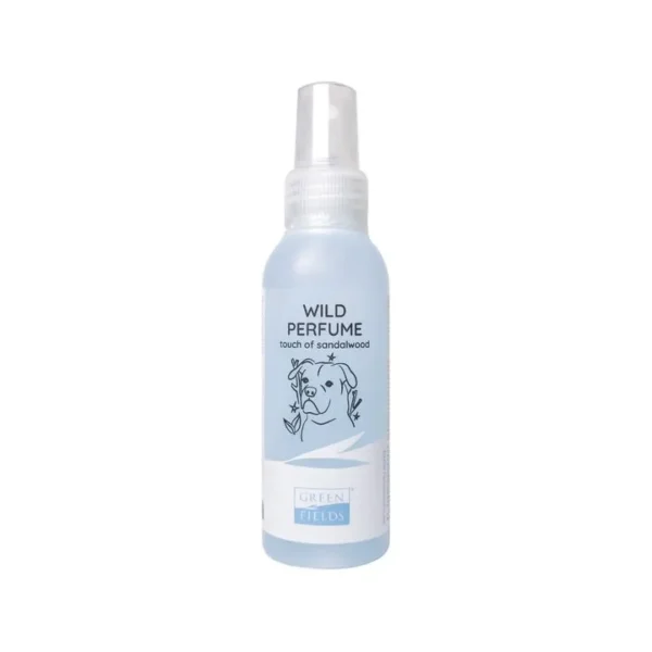 Greenfields Hondenparfum Wild 100 ml sprayfles alcoholvrij en pH-neutraal met geurprofiel citrus sandelhout en musk geschikt voor doodles en honden met gevoelige huid