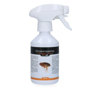Knock Pest Omgevingsspray vlooien luizen teken gifvrij dimethicone copolyol hondenmand tapijt meubels preventief 100ml 250ml