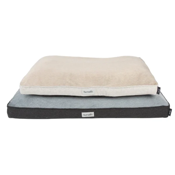 Scruffs Harvard orthopedisch hondenmatras gerecycled traagschuim visgraat pluche afritsbare hoes waterafstotend antislip graphite grey pearl grey maat L 100x70 XL 120x75 oudere honden doodle